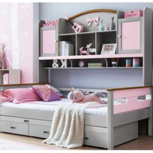 детская кровать со шкафчиками